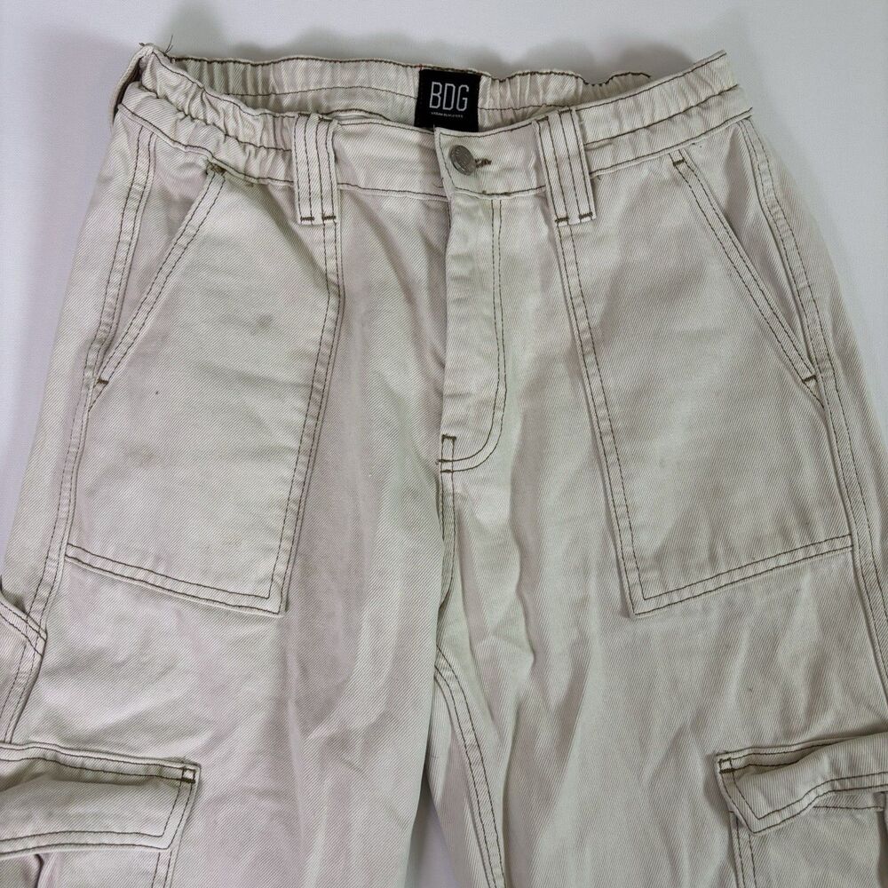 BDG Urban Outfitters Skate Jeans Women's 28 Light Beige Straight Leg Cargo Boho